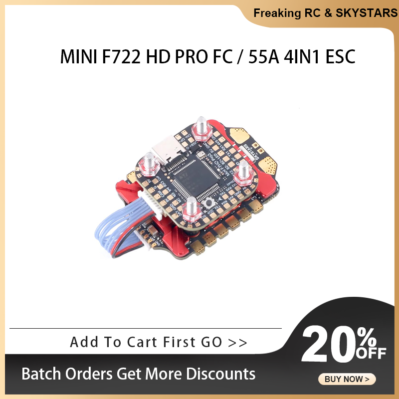 SKYSTARS F722FC &AM32 55A 4IN1 - Foxeer Reaper F4 128K 65A Esc ulasan dan harga